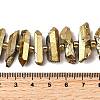 Electroplated Natural Quartz Crystal Beads Strands G-F800-B-6