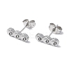 Non-Tarnish 304 Stainless Steel Stud Earring Findings STAS-F286-08P-1