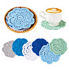 12Pcs 6 Colors Handmade Polyester Cotton Table Mats AJEW-MB0001-08-2