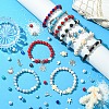 DIY Natural Lava Rock & Synthetic Turquoise Beads & Glass Jewelry Making Findings Kits DIY-YW0011-04-5