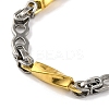 201 Stainless Steel Twist Links Chain Necklace NJEW-F22-39Q-GP-3