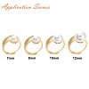 Adjustable Brass Micro Cubic Zirconia Finger Ring Settings KK-T062-63G-NF-5