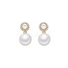 Round Alloy Stud Earrings FS-WGEAF4B-01-5