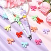 32Pcs 8 Colors Bowknot Silicone Focal Beads SIL-CJ0003-24-6