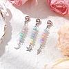 3Pcs 304 Stainless Steel with Dyed Natural Freshwater Shell Bead Pendant Decoration HJEW-JM03187-02-2