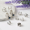 20Pcs 10 Style Hollow & Wave & Flower 304 Stainless Steel Wide Band Chunky Cuff Earrings for Men Women EJEW-CF0001-01-7