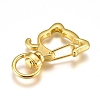 Alloy Swivel Lobster Clasps KEYC-WH0016-37G-2