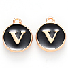 Golden Plated Alloy Charms X-ENAM-S118-02V-1