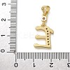 Brass Micro Pave Cubic Zirconia Pendants KK-M319-02G-E-3