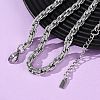 6.5MM 304 Stainless Steel Textured Rope Chain Necklaces NJEW-T016-17P-3