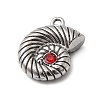 304 Stainless Steel Micro Pave Rhinestone Pendants STAS-G369-08P-2
