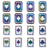 20Pcs 2 Colors UV Plating Rainbow Iridescent Acrylic Enamel Beads SACR-TA0001-70-2