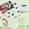 96Pcs 16 Colors Glass Rhinestone Cabochons GLAA-FG0001-17-4