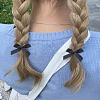 10Pcs Bowknot Polyester Alligator Hair Clips AJEW-LP0008-08B-1