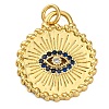 Brass Micro Pave Cubic Zirconia Pendants KK-K339-09G-1