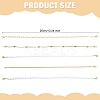 5Pcs Brass Paperclip Chains and Imitated Pearl Acrylic Beads Baseball Cap Chain HJEW-YW00097-2