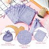 20Pcs Rectangle Polyester Imitation Burlap Packing Pouches Drawstring Bags ABAG-YW0001-18-5