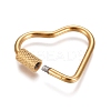 304 Stainless Steel Screw Carabiner Lock Charms STAS-K192-02G-2