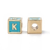 Rack Plating Brass Enamel Beads KK-B060-04G-06-2