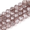 Transparent Crackle Glass Beads Strands GLAA-N053-10mm-03-1