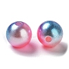Rainbow ABS Plastic Imitation Pearl Beads OACR-Q174-5mm-14-2