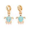 Alloy Enamel Sea Turtle European Dangle Charms FIND-B034-52G-01-1