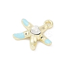Rack Plating Alloy Enamel Rhinestone Pendants PALLOY-R151-41G-06-2