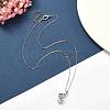 Crystal Rhinestone Butterfly Pendant Necklace with Cable Chains NJEW-FZ00018-3