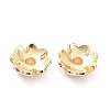 Brass 4-Petal Bead Caps KK-K086-22LG-3