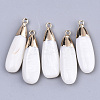 Natural Freshwater Shell Pendants SSHEL-R045-15-1