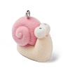 Flocky Opaque Resin Pendants RESI-G105-02D-1