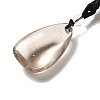 Natural Smoky Quartz Nuggets Pendant Necklace with Polyester Cord for Women LS-G-H285-05A-3