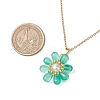 Glass & Glass Pearl Beads Pendants Necklaces for Women NJEW-MZ00106-02-3