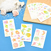 36Pcs 2 Style PVC Waterproof Self-Adhesive Picture Stickers STIC-SP0001-09A-5
