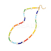 Glass Seed & Glass Pearl Beaded Necklace for Girl Women X1-NJEW-TA00007-6