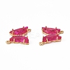 Glass Connector Charms KK-E068-VB402-2-2