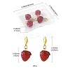 4Pcs Handmade Lampwork Strawberry Pendant Decorations HJEW-FS00041-04-4
