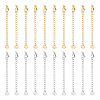 20Pcs 2 Colors 304 Stainless Steel Curb Chain Extender STAS-UN0060-86-1