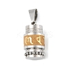 Buddhist Healing Prayer Wheel 304 Stainless Steel Pendants STAS-F168-67A-PG-1
