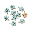 Zinc Alloy Enamel Links Connectors ENAM-WH0054-33A-1