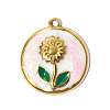 304 Stainless Steel Enamel Pendants STAS-OY015-73G-1