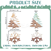 8Pcs 4 Styles Wood and Acrylic Pendants WOOD-AR0001-48-2