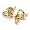 Brass Micro Pave Cubic Zirconia Pendants KK-L243-29G-10-2