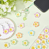 24Pcs 6 Colors Resin Pendants RESI-SC0006-06-3