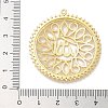 Rack Plating Brass Micro Pave Clear Cubic Zirconia Pendants KK-L224-009G-3