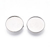 304 Stainless Steel Brooch Cabochon Settings STAS-E547-08F-P-2