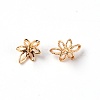 6-Petal Brass Bead Caps KK-WH0042-11-1