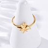 304 Stainless Steel Cuff Rings for Women LS-RJEW-F175-01G-05-5