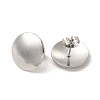 Non-Tarnish 304 Stainless Steel Flat Round Stud Earrings for Women EJEW-I281-31P-2