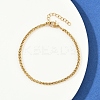 304 Stainless Steel Wheat Chain Bracelets for Unisex BJEW-K282-01B-G-2